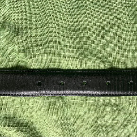 Black Leather Men's Belt - Picture 6 of 8